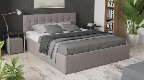 Кровать с подъемным механизмом «Эмма» (Серо-коричневый)